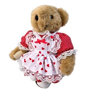 Vtg 1992 Tender Heart Treasures 11.5" Jointed Bear Valentine‎ Outfit w/ Shoes